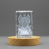 3D Crystal Thanksgiving Cornucopia with LED Base, Laser Engraved Vintage Harvest Gift - Custom Award From A&B Crystal Collection