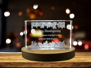 Thanksgiving 6 3D Engraved Crystal 