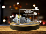 Thanksgiving 7 3D Engraved Crystal 3D Engraved Crystal Keepsake/Gift/Decor/Collectible/Souvenir A&B Crystal Collection