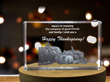 Thanksgiving 7 3D Engraved Crystal 3D Engraved Crystal Keepsake/Gift/Decor/Collectible/Souvenir A&B Crystal Collection
