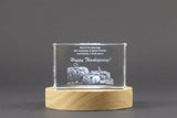 3D 3D Engraved Crystal Thanksgiving Pumpkin — Made in Canada - Custom Award From A&B Crystal Collection