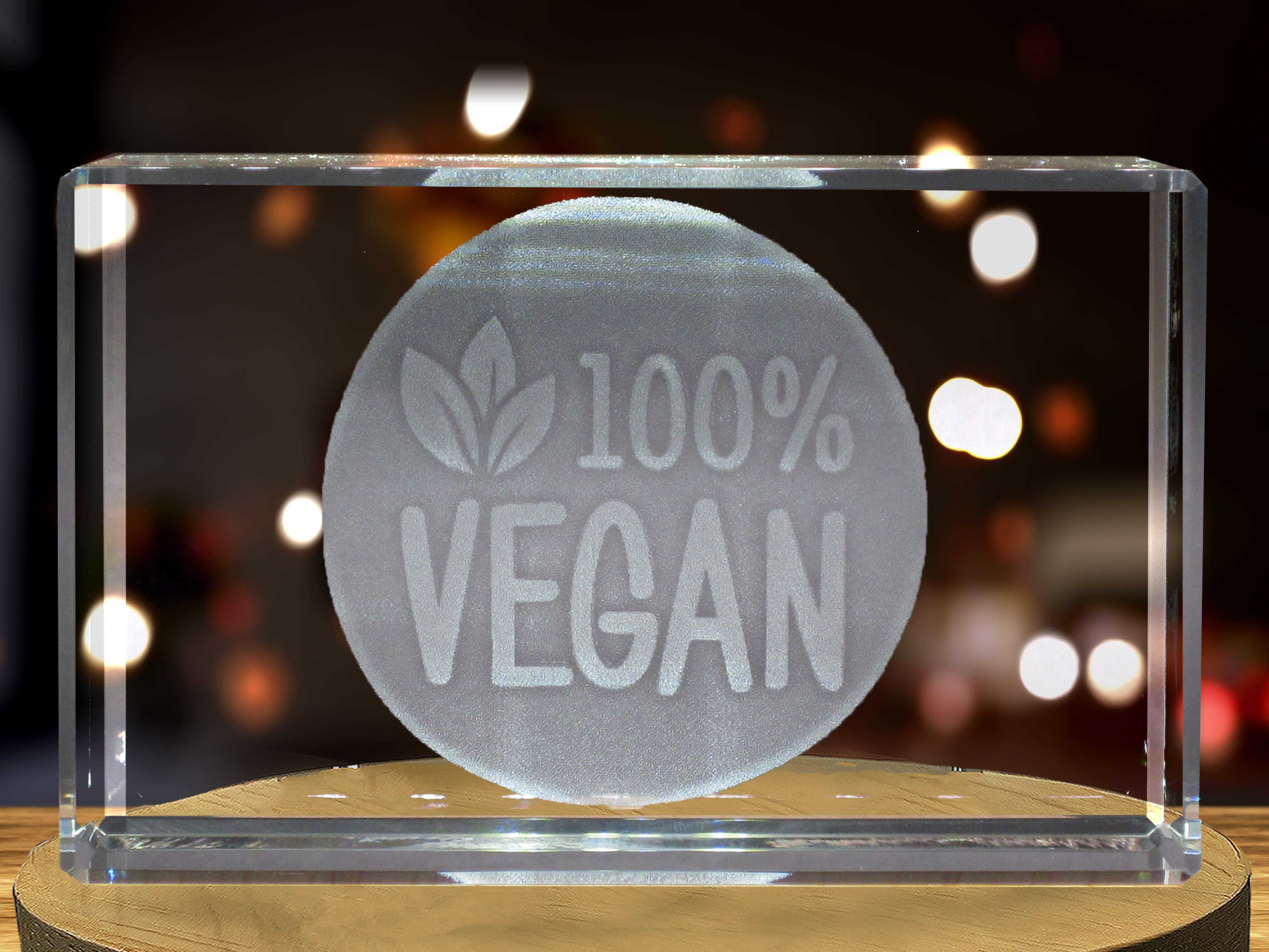 100% Vegan 3D Engraved Crystal | 3D Engraved Crystal Keepsake A&B Crystal Collection