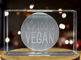 100% Vegan 3D Engraved Crystal | 3D Engraved Crystal Keepsake A&B Crystal Collection
