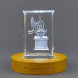 3D Engraved Crystal Trophy Award Recognition — Made in Canada - Custom Award From A&B Crystal Collection