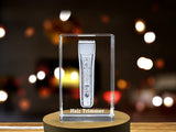 Premium 3D Engraved Crystal Design Hair Trimmer for Men - Long Lasting Battery Life A&B Crystal Collection