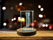 Recognition 3D Crystal Engraved Pepper Spray Trophy Award Gift with LED Base Light