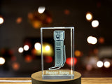 Recognition 3D Crystal Engraved Pepper Spray Trophy Award Gift with LED Base Light - Custom Award From A&B Crystal Collection