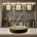 Dental Probe 3D Engraved Crystal Trophy Award - Recognition Doctor Gift - Custom Award From A&B Crystal Collection