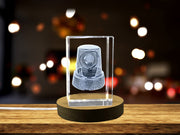 Recognition Police Siren Light Up Crystal Trophy Award with Custom Engraving for First Responders