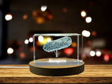 Recognition Vintage Microphone Trophy Award - Exquisite 3D Engraved Crystal Gift with LED Base