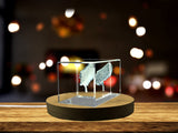 Recognition Vintage Microphone Trophy Award - Exquisite 3D Engraved Crystal Gift with LED Base - Custom Award From A&B Crystal Collection