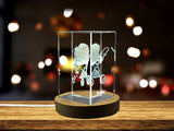 Crystal Stroller Recognition Trophy Award | 3D Engraved Baby Keepsake with LED Base - Custom Award From A&B Crystal Collection