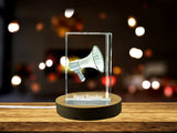 Hand Speaker Crystal Trophy Award - Unique Recognition Gift for Musicians & DJs with LED Base
