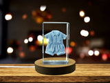 Baby Recognition Crystal Trophy Award | Exquisite 3D Engraved Keepsake with LED Base - Custom Award From A&B Crystal Collection