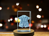 Baby Recognition Crystal Trophy Award | Exquisite 3D Engraved Keepsake with LED Base - Custom Award From A&B Crystal Collection