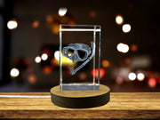Crystal Clear Adventure Recognition 3D Engraved Crystal Snorkeling Mask Trophy With LED Base