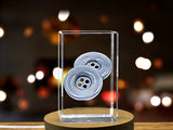 A Faceted Crystal Button - A Miniature Sewing Tribute A&B Crystal Collection