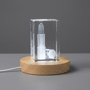 Recognition Crystal Muse Lipstick Sculpture Trophy Award - Exquisite Art by A&B Crystal Collection