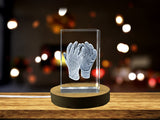 Exquisite Crystal Safety Glove Sculpture - A Poignant Homage to Hardworking Hands A&B Crystal Collection