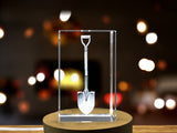 Shovel 3D Engraved Crystal - Honoring Strength, Purpose and Progress A&B Crystal Collection