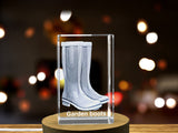 Cultivating Nature's Bounty - Crystal Garden Boots Sculpture A&B Crystal Collection