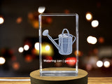 Watering Can Immortalized in 3D Engraved Crystal A&B Crystal Collection