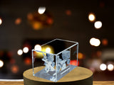 Lawnmower Immortalized in 3D Engraved Crystal A&B Crystal Collection