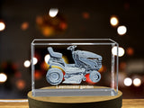 Lawnmower Immortalized in 3D Engraved Crystal A&B Crystal Collection