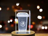 Recycling Bin Immortalized in 3D Engraved Crystal A&B Crystal Collection