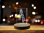 Garden Ladder Immortalized in 3D Engraved Crystal