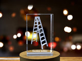 Garden Ladder Immortalized in 3D Engraved Crystal A&B Crystal Collection