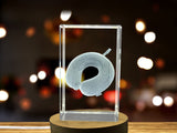 Recognition Elegant 3D Engraved Crystal Traveling Pillow Trophy Award with LED Base Light - Custom Award From A&B Crystal Collection