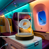 3D Engraved Crystal Traveling Pillow Trophy Award with LED Base Light
