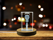 Recognition 3D Engraved Crystal Luggage Scale Trophy Award - Compact & Stylish Weight Measuring Tool