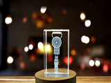Recognition 3D Engraved Crystal Luggage Scale Trophy Award - Compact & Stylish Weight Measuring Tool - Custom Award From A&B Crystal Collection