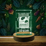 Cute Cow 3D Engraved Crystal Trophy Award Recognition - Unique Keepsake Gift for Animal Lovers