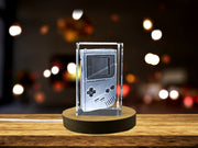 Unique 3D Engraved Crystal Game Boy Gift for Retro Gaming Fans