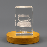 Recognition Exquisite 3D Engraved Crystal Iron Sculpture Award Trophy with Free LED Base Light - Custom Award From A&B Crystal Collection