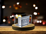 Vintage Style 3D Engraved Crystal Cassette Tape Charm - Nostalgic Music Lover's Gift A&B Crystal Collection