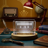 Recognition Vintage 3D Engraved Crystal Cassette Tape Trophy - Unique Gift for Music Lovers - Custom Award From A&B Crystal Collection