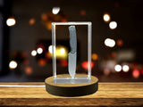 Recognition Unique Drop Point Knife with 3D Crystal Engraving - Ideal for Collectors EDC Knife