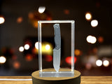 Recognition Unique Drop Point Knife with 3D Crystal Engraving - Ideal for Collectors EDC Knife - Custom Award From A&B Crystal Collection
