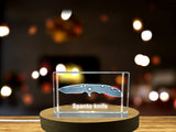 Recognition Spanto Knife with Intricate 3D Crystal Engraved Handle and LED Base Light - Custom Award From A&B Crystal Collection