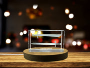 Falchion Sword With 3D Engraved Crystal Hilt - Recognition Display Piece With LED Base Light