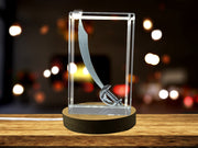Cutlass Sword Recognition with 3D Crystal Engravings - Authentic Replica Pirate Weapon Gift
