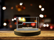 Recognition Unique 3D Engraved Crystal Sasumata - Exquisite Artisan Gift for Martial Arts Aficionados