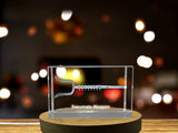 Recognition Unique 3D Engraved Crystal Sasumata - Exquisite Artisan Gift for Martial Arts Aficionados - Custom Award From A&B Crystal Collection
