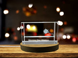 Recognition 3D Engraved Crystal Morning Star - Luxurious Display for Weapon Collectors - Custom Award From A&B Crystal Collection