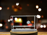 Recognition 3D Engraved Crystal Morning Star - Luxurious Display for Weapon Collectors - Custom Award From A&B Crystal Collection