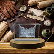 Vintage Door 3D Engraved Crystal Trophy Award